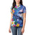 Hawaiian Lei Day Plumeria Humpback Whales Women Polo Shirt Polynesian Art Vibrant Starry Nebula Style