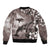 Hawaiian Lei Day Plumeria Humpback Whales Bomber Jacket Polynesian Art Vibrant Starry Nebula Grayscale Style