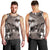 Hawaiian Lei Day Plumeria Humpback Whales Men Tank Top Polynesian Art Vibrant Starry Nebula Grayscale Style