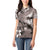 Hawaiian Lei Day Plumeria Humpback Whales Women Polo Shirt Polynesian Art Vibrant Starry Nebula Grayscale Style