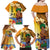 Happy Lei Day Family Matching Off Shoulder Maxi Dress and Hawaiian Shirt Hula Male Dancer Polynesian Flower Kakau Pattern