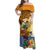 Happy Lei Day Family Matching Off Shoulder Maxi Dress and Hawaiian Shirt Hula Male Dancer Polynesian Flower Kakau Pattern