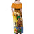 Happy Lei Day Family Matching Off Shoulder Maxi Dress and Hawaiian Shirt Hula Male Dancer Polynesian Flower Kakau Pattern