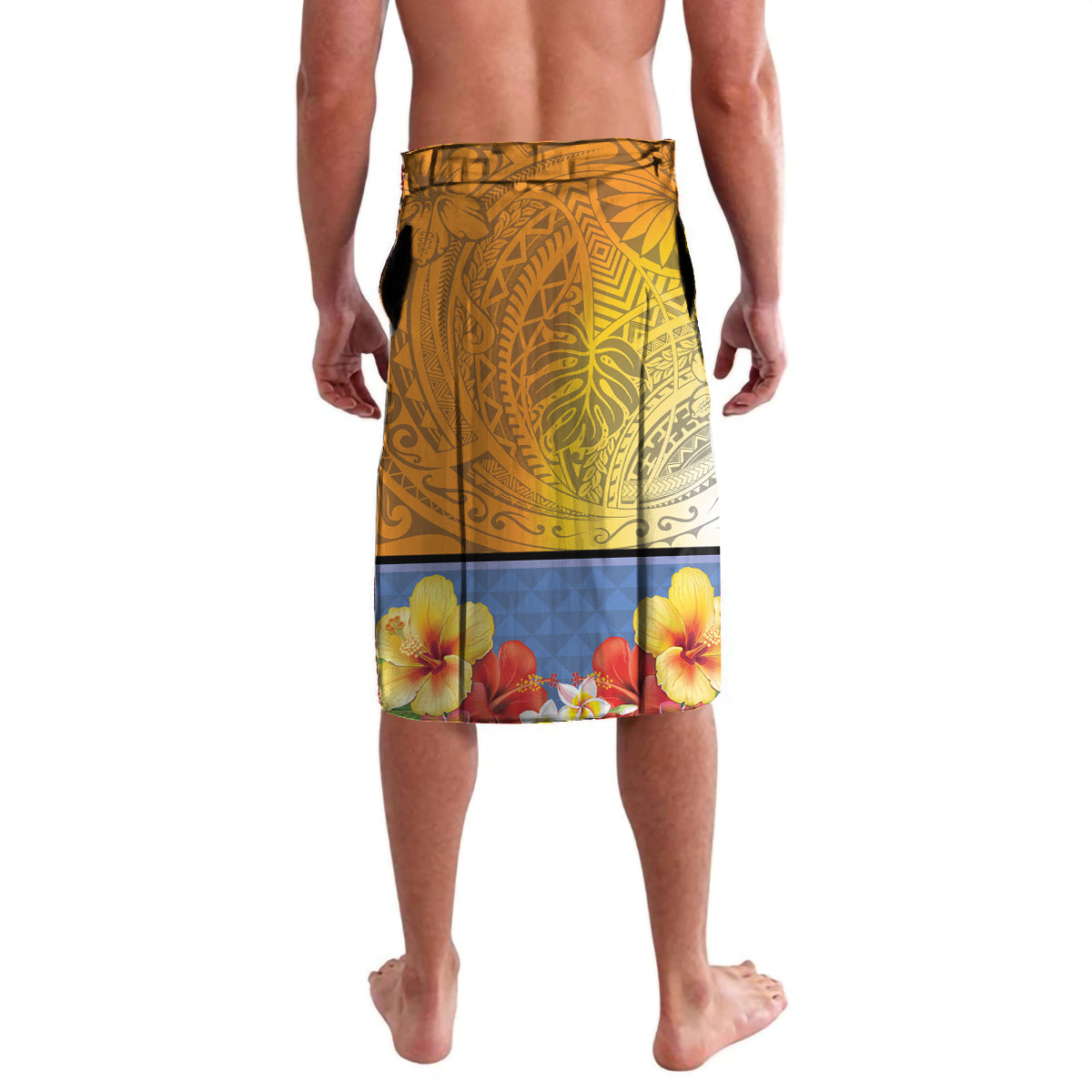 Happy Lei Day Lavalava Hula Male Dancer Polynesian Flower Kakau Pattern LT03 - Polynesian Pride
