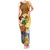 Happy Lei Day Tank Maxi Dress Hula Male Dancer Polynesian Flower Kakau Pattern