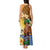 Happy Lei Day Tank Maxi Dress Hula Male Dancer Polynesian Flower Kakau Pattern