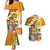 Happy Lei Day Couples Matching Mermaid Dress and Hawaiian Shirt Hula Girl Polynesian Flower Kakau Pattern