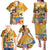 Happy Lei Day Family Matching Puletasi and Hawaiian Shirt Hula Girl Polynesian Flower Kakau Pattern