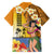 Happy Lei Day Family Matching Short Sleeve Bodycon Dress and Hawaiian Shirt Hula Girl Polynesian Flower Kakau Pattern