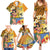 Happy Lei Day Family Matching Summer Maxi Dress and Hawaiian Shirt Hula Girl Polynesian Flower Kakau Pattern