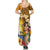 Happy Lei Day Summer Maxi Dress Hula Girl Polynesian Flower Kakau Pattern