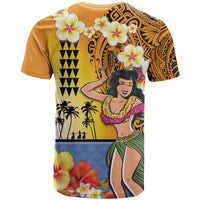 Happy Lei Day T Shirt Hula Girl Polynesian Flower Kakau Pattern LT03 - Polynesian Pride