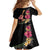 Ukulele mix Polynesian Flower Family Matching Long Sleeve Bodycon Dress and Hawaiian Shirt Hawaiian Tribal Pattern