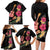 Ukulele mix Polynesian Flower Family Matching Long Sleeve Bodycon Dress and Hawaiian Shirt Hawaiian Tribal Pattern