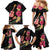 Ukulele mix Polynesian Flower Family Matching Mermaid Dress and Hawaiian Shirt Hawaiian Tribal Pattern