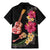 Ukulele mix Polynesian Flower Family Matching Mermaid Dress and Hawaiian Shirt Hawaiian Tribal Pattern