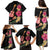 Ukulele mix Polynesian Flower Family Matching Puletasi and Hawaiian Shirt Hawaiian Tribal Pattern