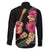 Ukulele mix Polynesian Flower Family Matching Puletasi and Hawaiian Shirt Hawaiian Tribal Pattern