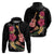 Ukulele mix Polynesian Flower Hoodie Hawaiian Tribal Pattern