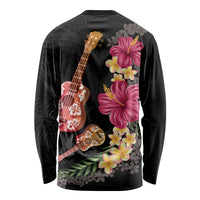Ukulele mix Polynesian Flower Long Sleeve Shirt Hawaiian Tribal Pattern LT03 - Polynesian Pride