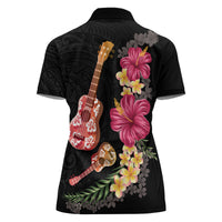 Ukulele mix Polynesian Flower Women Polo Shirt Hawaiian Tribal Pattern LT03 - Polynesian Pride