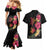 Hawaiian Flower and Tribal Turtle Couples Matching Mermaid Dress and Hawaiian Shirt Colorful Style