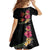 Hawaiian Flower and Tribal Turtle Family Matching Long Sleeve Bodycon Dress and Hawaiian Shirt Colorful Style