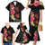 Hawaiian Flower and Tribal Turtle Family Matching Mermaid Dress and Hawaiian Shirt Colorful Style