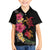 Hawaiian Flower and Tribal Turtle Family Matching Off The Shoulder Long Sleeve Dress and Hawaiian Shirt Colorful Style