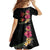 Hawaiian Flower and Tribal Turtle Family Matching Short Sleeve Bodycon Dress and Hawaiian Shirt Colorful Style