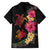 Hawaiian Flower and Tribal Turtle Family Matching Short Sleeve Bodycon Dress and Hawaiian Shirt Colorful Style