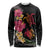 Hawaiian Flower and Tribal Turtle Long Sleeve Shirt Colorful Style