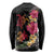 Hawaiian Flower and Tribal Turtle Long Sleeve Shirt Colorful Style