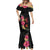 Hawaiian Flower and Tribal Turtle Mermaid Dress Colorful Style