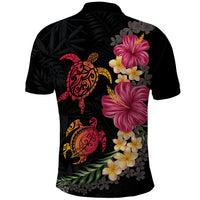 Hawaiian Flower and Tribal Turtle Polo Shirt Colorful Style LT03 - Polynesian Pride