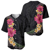 Hawaiian Plumeria and Hibiscus Baseball Jersey Colorful Style LT03 - Polynesian Pride