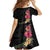 Hawaiian Plumeria and Hibiscus Family Matching Long Sleeve Bodycon Dress and Hawaiian Shirt Colorful Style