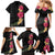 Hawaiian Plumeria and Hibiscus Family Matching Mermaid Dress and Hawaiian Shirt Colorful Style