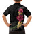 Hawaiian Plumeria and Hibiscus Family Matching Off The Shoulder Long Sleeve Dress and Hawaiian Shirt Colorful Style