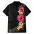 Hawaiian Plumeria and Hibiscus Family Matching Off The Shoulder Long Sleeve Dress and Hawaiian Shirt Colorful Style