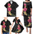 Hawaiian Plumeria and Hibiscus Family Matching Puletasi and Hawaiian Shirt Colorful Style