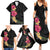 Hawaiian Plumeria and Hibiscus Family Matching Summer Maxi Dress and Hawaiian Shirt Colorful Style