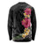 Hawaiian Plumeria and Hibiscus Long Sleeve Shirt Colorful Style