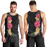 Hawaiian Plumeria and Hibiscus Men Tank Top Colorful Style LT03 - Polynesian Pride