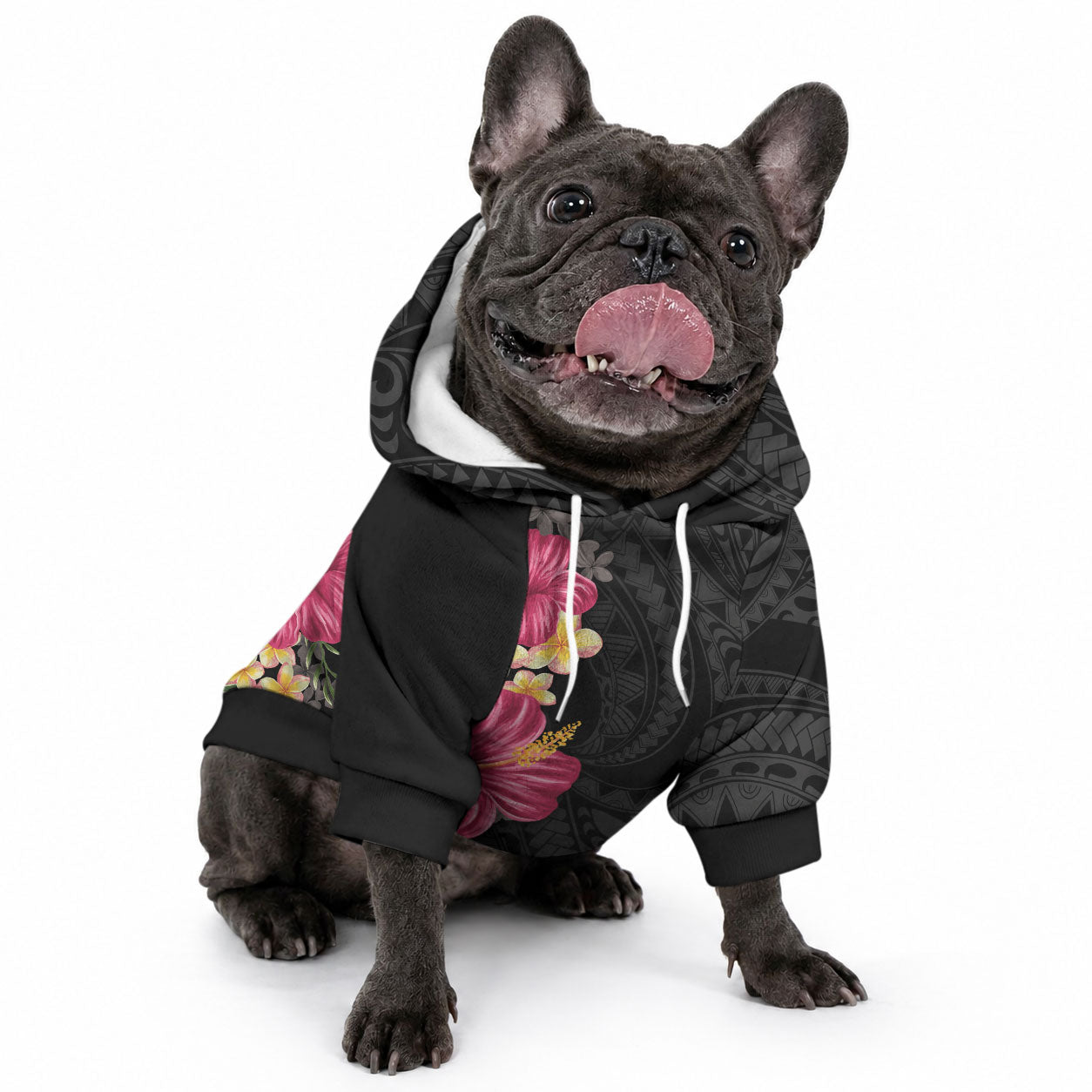 Hawaiian Plumeria and Hibiscus Pet Hoodie
