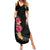 Hawaiian Plumeria and Hibiscus Summer Maxi Dress Colorful Style