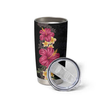 Hawaiian Plumeria and Hibiscus Tumbler Cup Colorful Style LT03 - Polynesian Pride