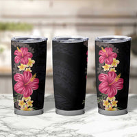 Hawaiian Plumeria and Hibiscus Tumbler Cup Colorful Style LT03 - Polynesian Pride