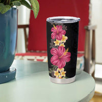 Hawaiian Plumeria and Hibiscus Tumbler Cup Colorful Style LT03 - Polynesian Pride