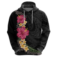 Hawaiian Plumeria and Hibiscus Zip Hoodie Colorful Style LT03 - Polynesian Pride